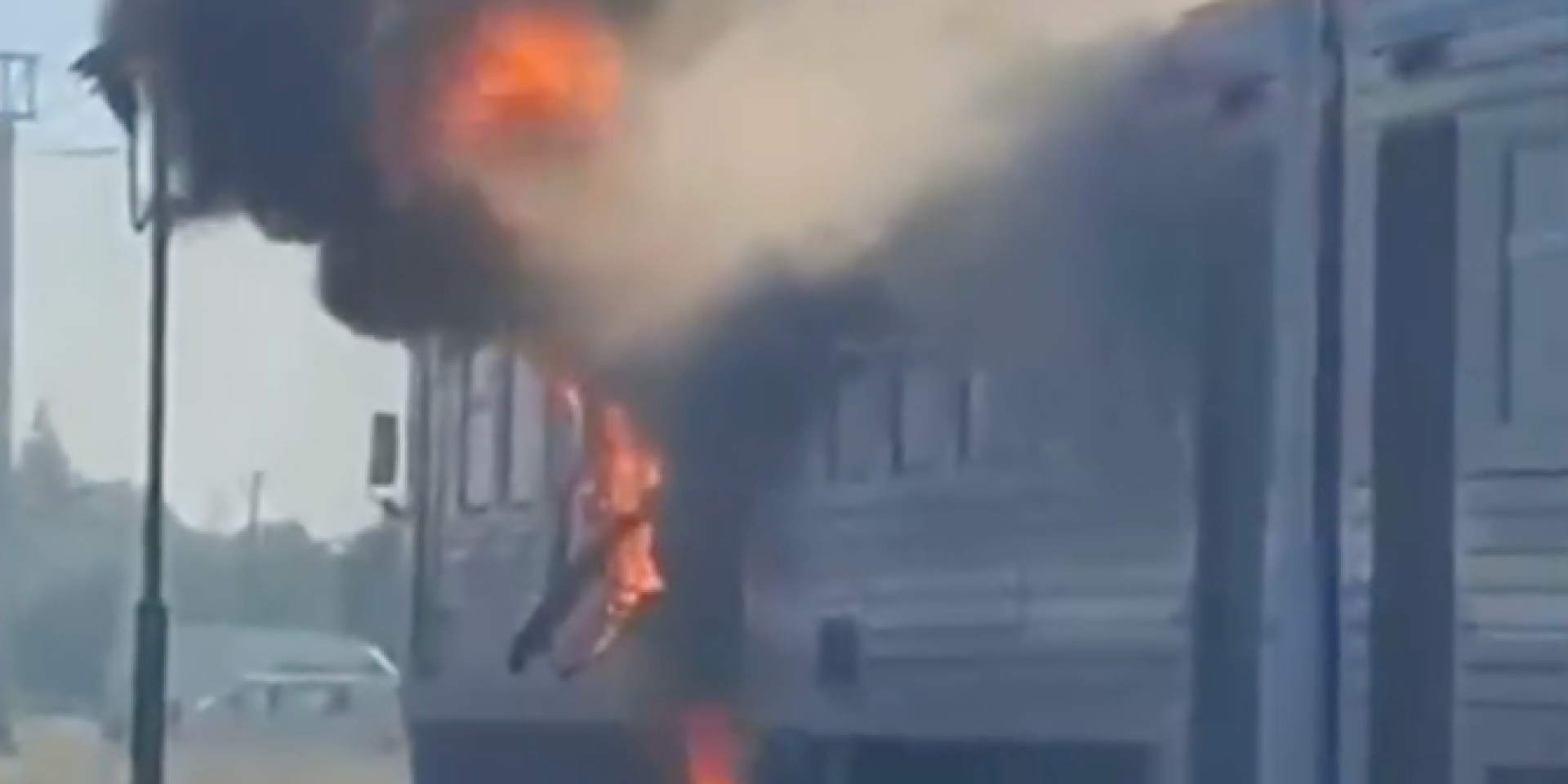 Consequences of an enemy strike (Photo: Screenshot from the video / Oleksandr Pertsovskyi / Facebook)