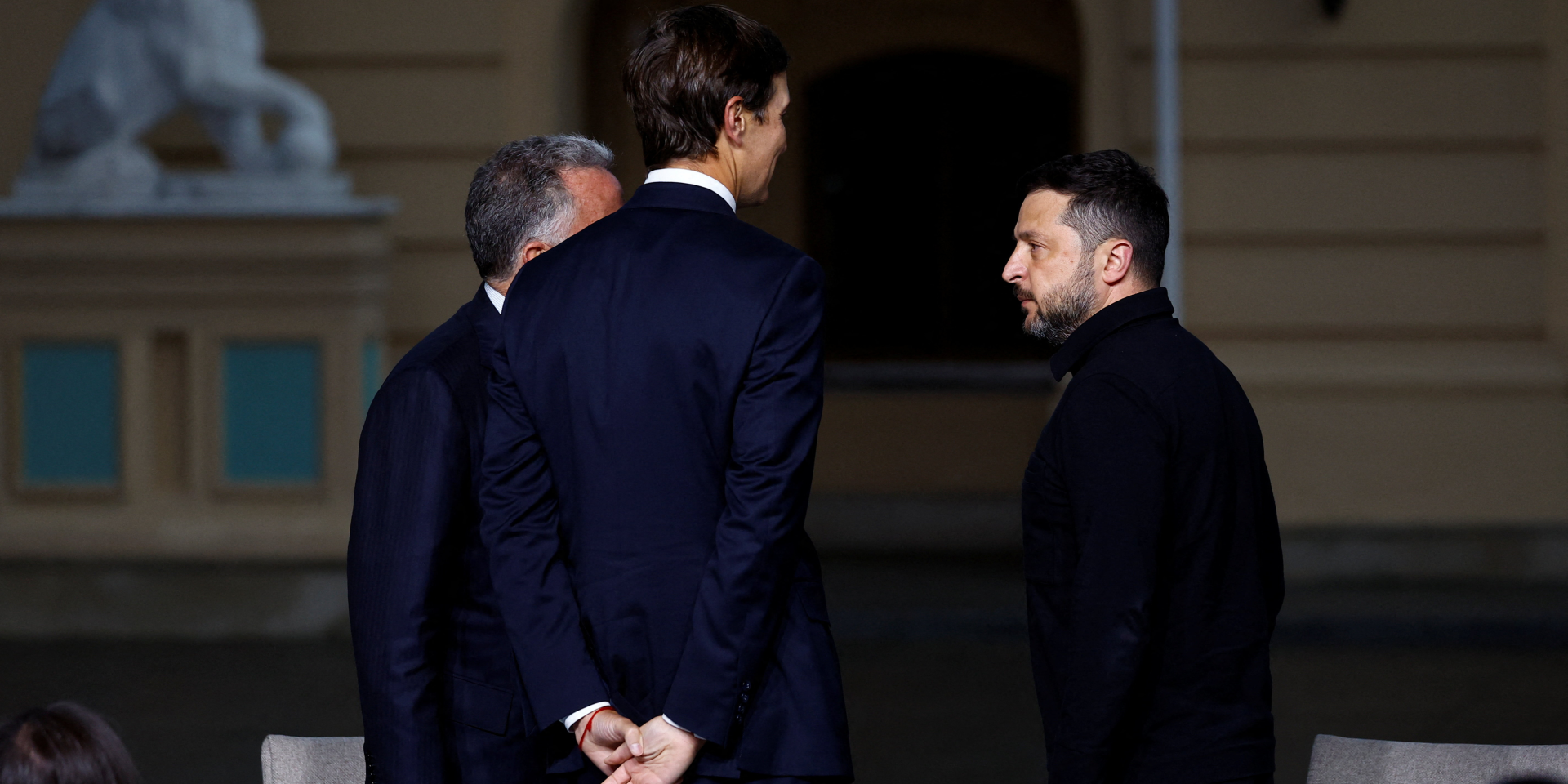 Steve Witkoff, Jared Kushner and Volodymyr Zelenskyy in Kyiv on September 6 (Photo: REUTERS/Valentyn Ogirenko)