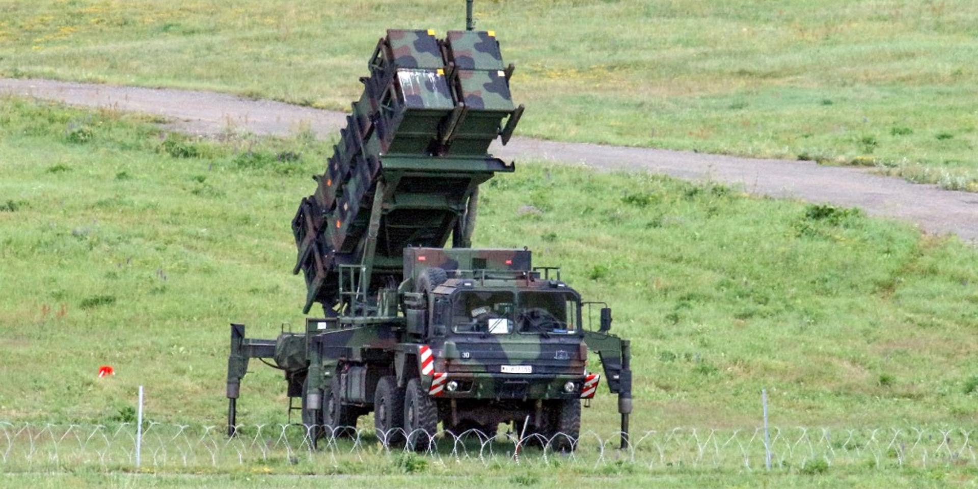 A Patriot long-range air defence system of the German Bundeswehr armed forces is deployed at Vilnius Airport ahead of the upcoming NATO Summit in Vilnius, Lithuania on July 7, 2023. (Photo: PETRAS MALUKAS / AFP)