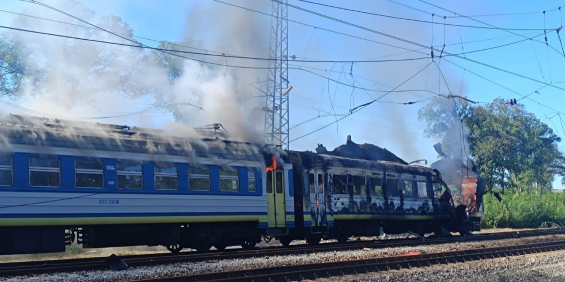 Russians attacked the Kharkiv-Izium train with a suicide bomber (Photo: Izium City Military Administration)