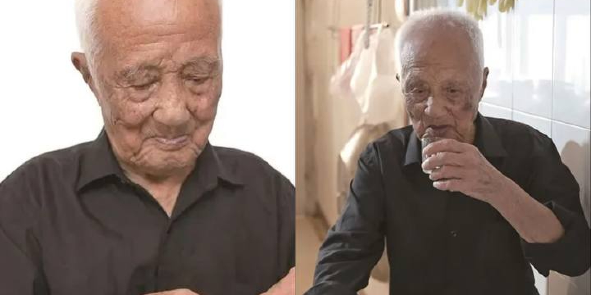 106-летний Ван Дингао живет по необычному графику, которого придерживается и его семья (Фото: QQ.com)