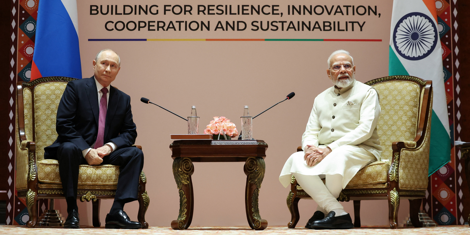 Russian dictator Vladimir Putin and Indian Prime Minister Narendra Modi (Photo: Sputnik/Alexander Kazakov/Pool via REUTERS)
