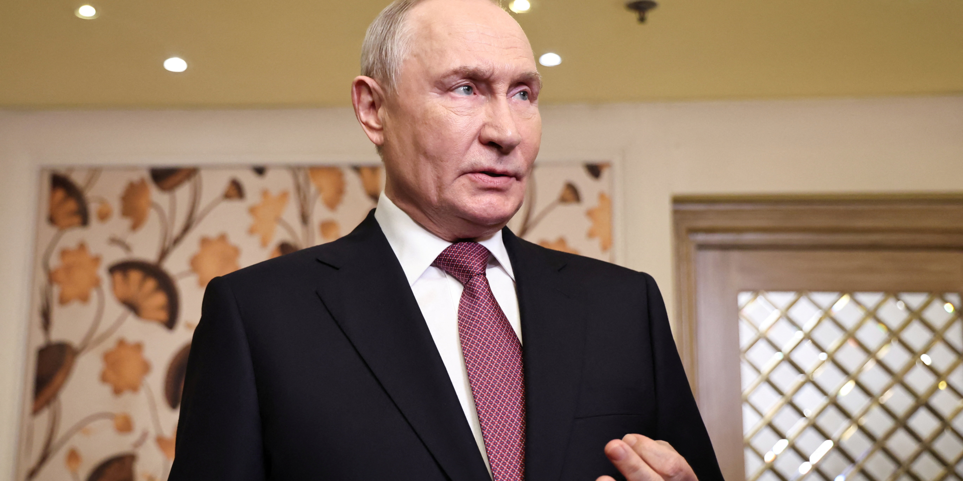 Russian dictator Vladimir Putin on the sidelines of the BRICS summit in New Delhi, India, Sept. 12, 2026. (Photo: Sputnik/Alexander Kazakov/Pool via REUTERS)