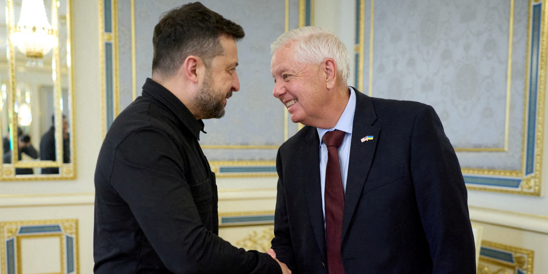 Володимир Зеленський і покійний Ліндсі Гремом (Фото: Ukrainian Presidential Press Service/Handout via REUTERS)