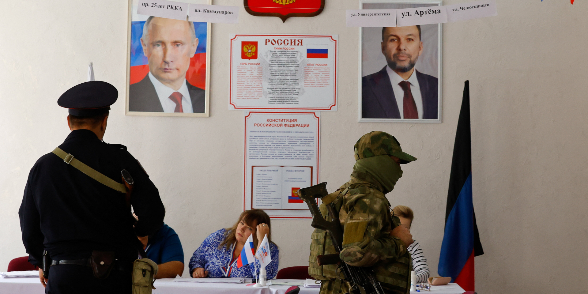 Так называемые выборы в&nbsp;Госдуму России в&nbsp;оккупированном Донецке, 20&nbsp;сентября (Фото: REUTERS/Alexander Ermochenko)
