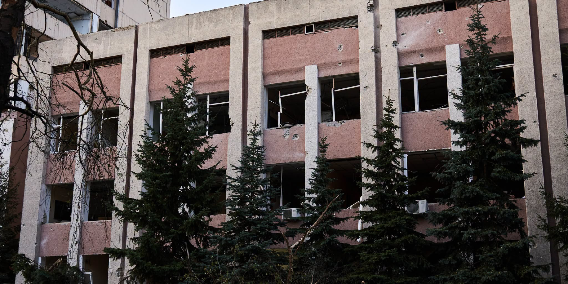 Sumy State University sustained damage in Sumy. (Photo: Sumy State University/Facebook)