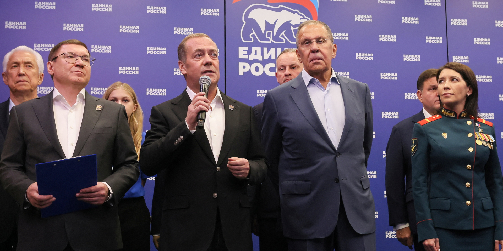 Representatives of the United Russia party after the elections in Moscow, September 20, 2026 (Photo: Sputnik/Yekaterina Shtukina/Pool via REUTERS)