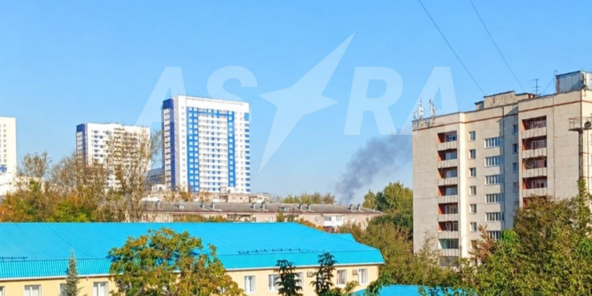 Дым в Уфе после взрывов 23 сентября 2026 года (Фото: Telegram-канал Astra)