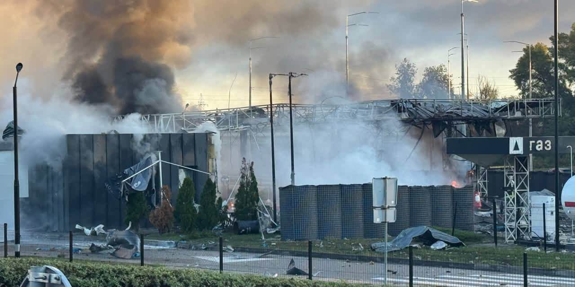 Russian drones targeted Ukrnafta stations in Kyiv, Sept. 23, 2026 (Photo: Naftogaz group)