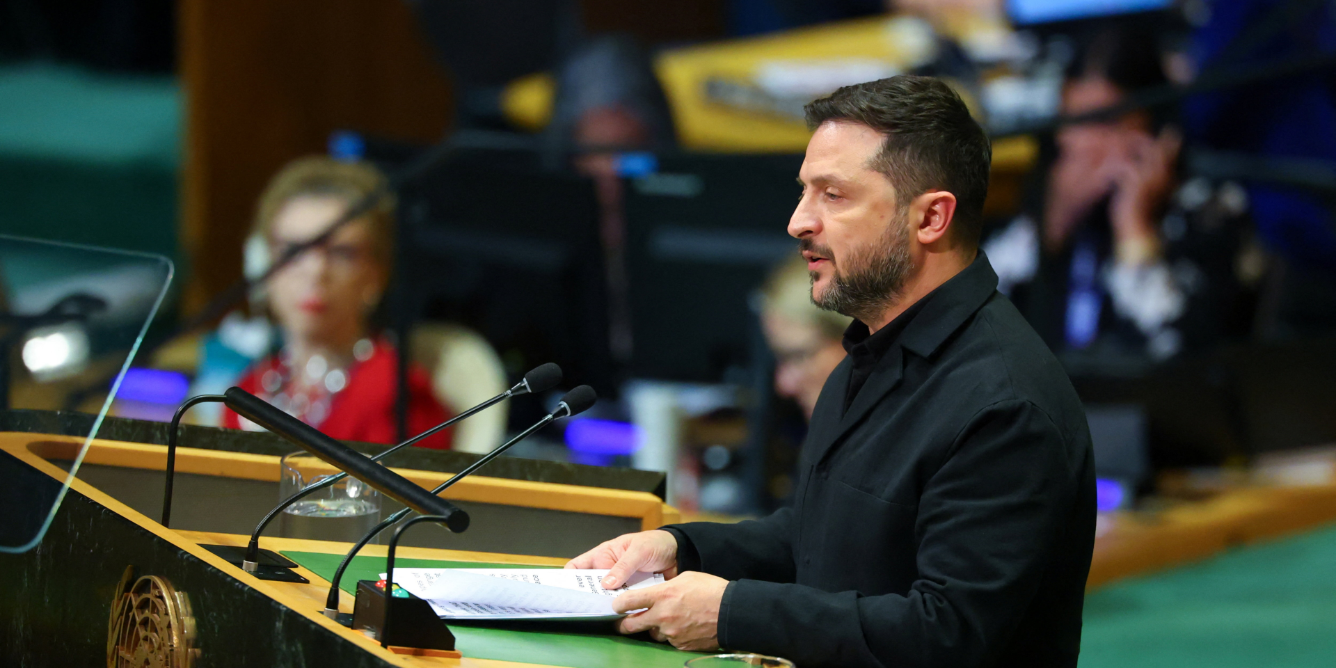 Volodymyr Zelenskyy addressed the 81st session of the U.N. General Assembly in New York. (Photo: REUTERS/MIKE SEGAR)