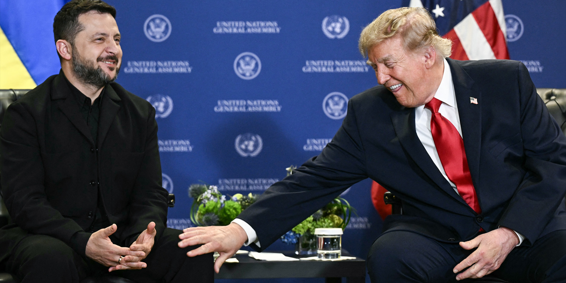 Ukrainian President Volodymyr Zelenskyy and U.S. President Donald Trump held a meeting in New York on September 22, 2026. (Photo: SMIALOWSKI / AFP via Getty Images)