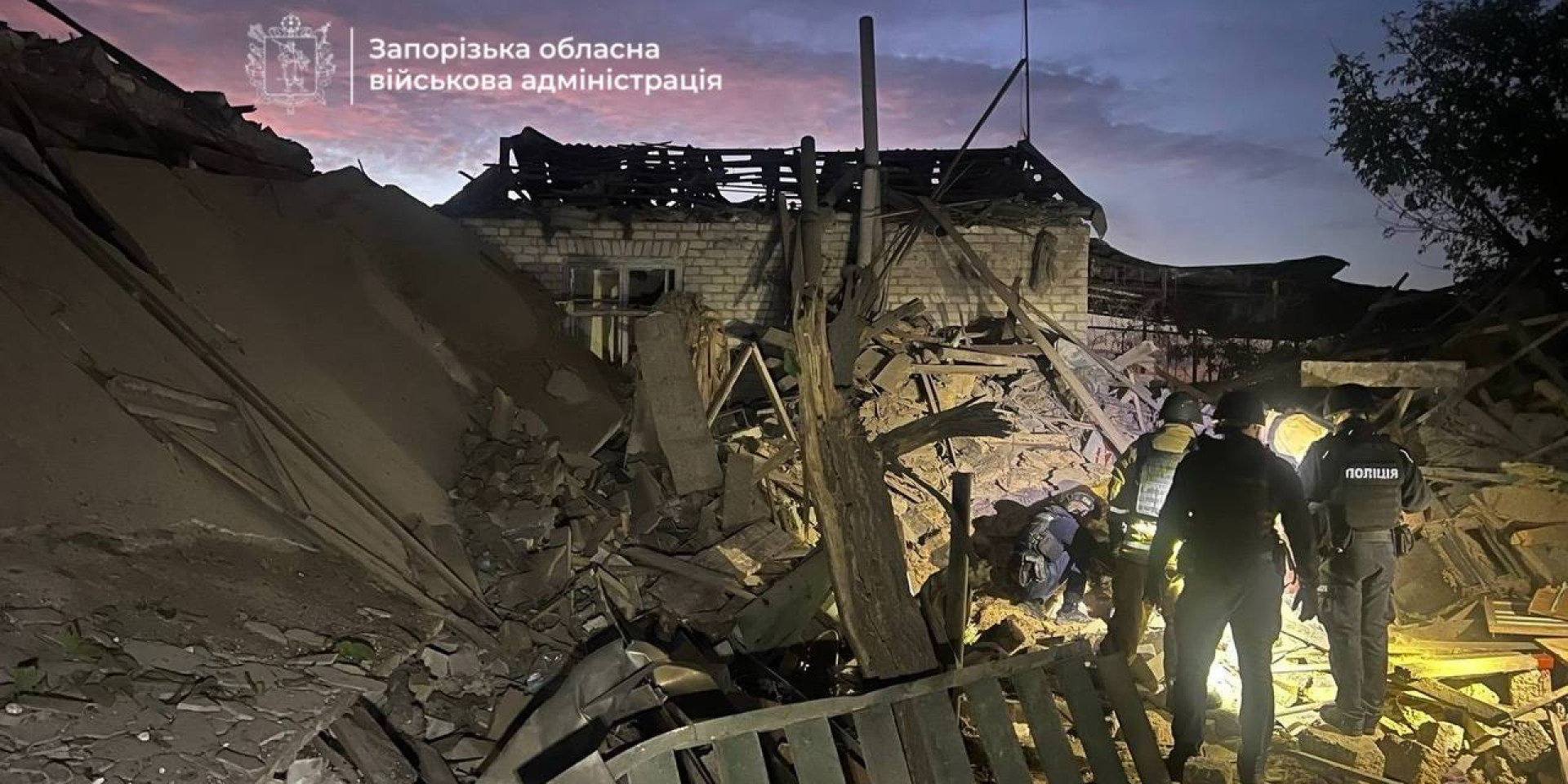 Aftermath of the Russian strike on Zaporizhzhya on the morning of September 26 (Photo: Mykhailo Semikin/Telegram)