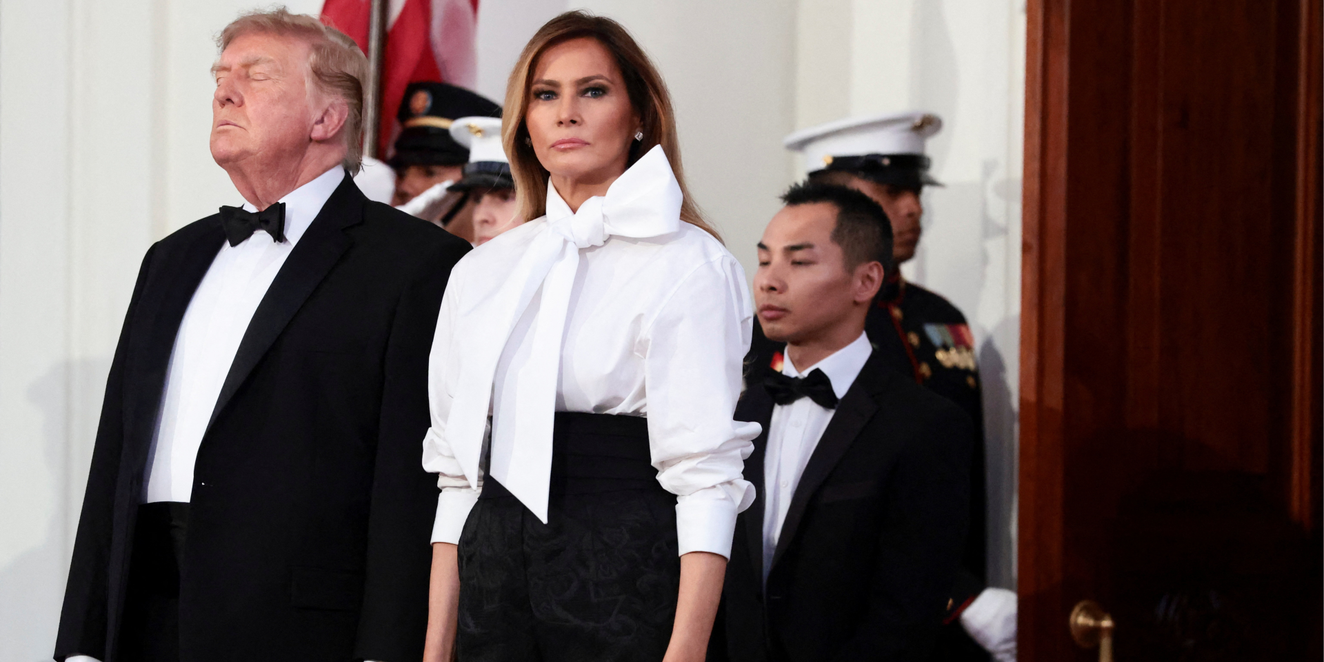 Мелания Трамп на банкете в честь Си Цзиньпина (Фото: REUTERS/Evelyn Hockstein)