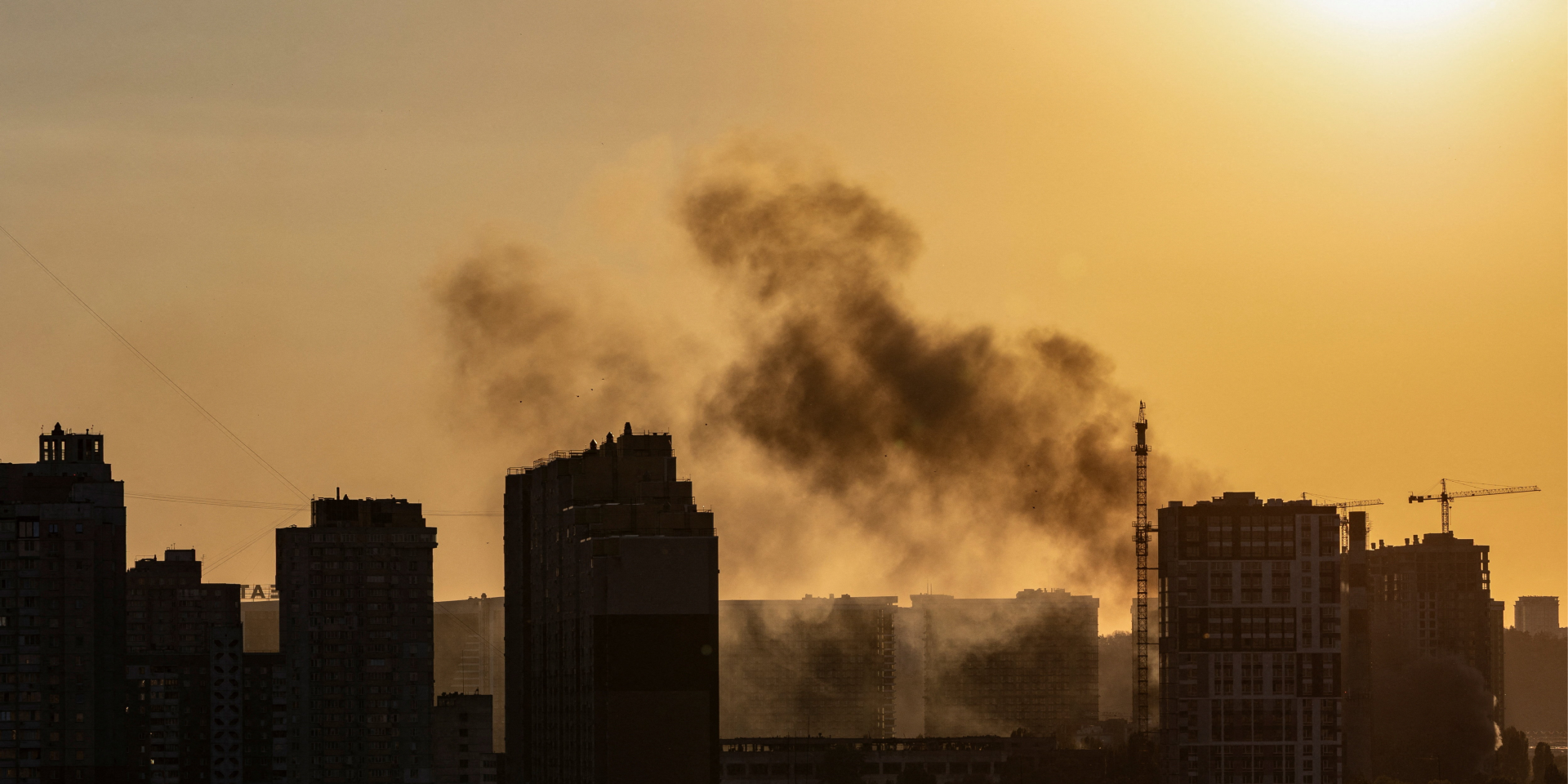 Smoke billows over Kyiv following a Russian airstrike, September 27, 2026 (Photo: REUTERS/Vladyslav Sodel)
