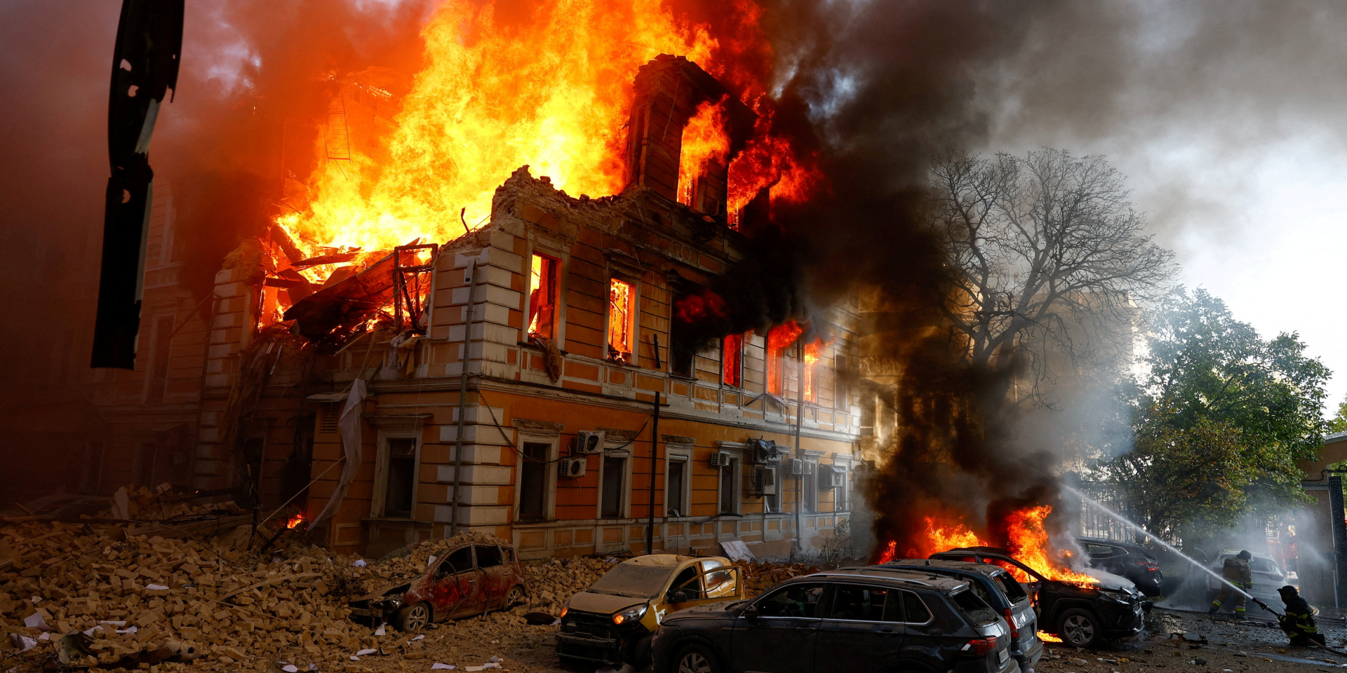 Aftermath of a Russian drone strike in Kyiv, September 28, 2026 (Photo: REUTERS/Valentyn Ogirenko)