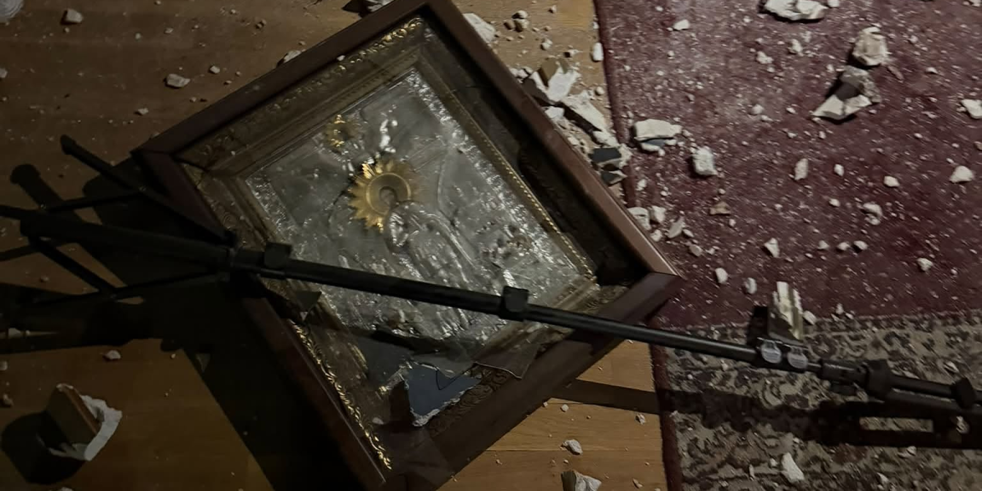 The Church of the Exaltation of the Holy Cross in Podil was damaged as a result of Russian attacks on Kyiv (Photo: Valeriy Kravets / Facebook)
