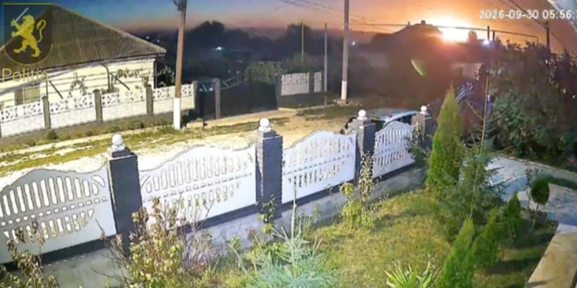 Drone crashed in Moldova (Photo: Video screenshot / Moldova's Police)