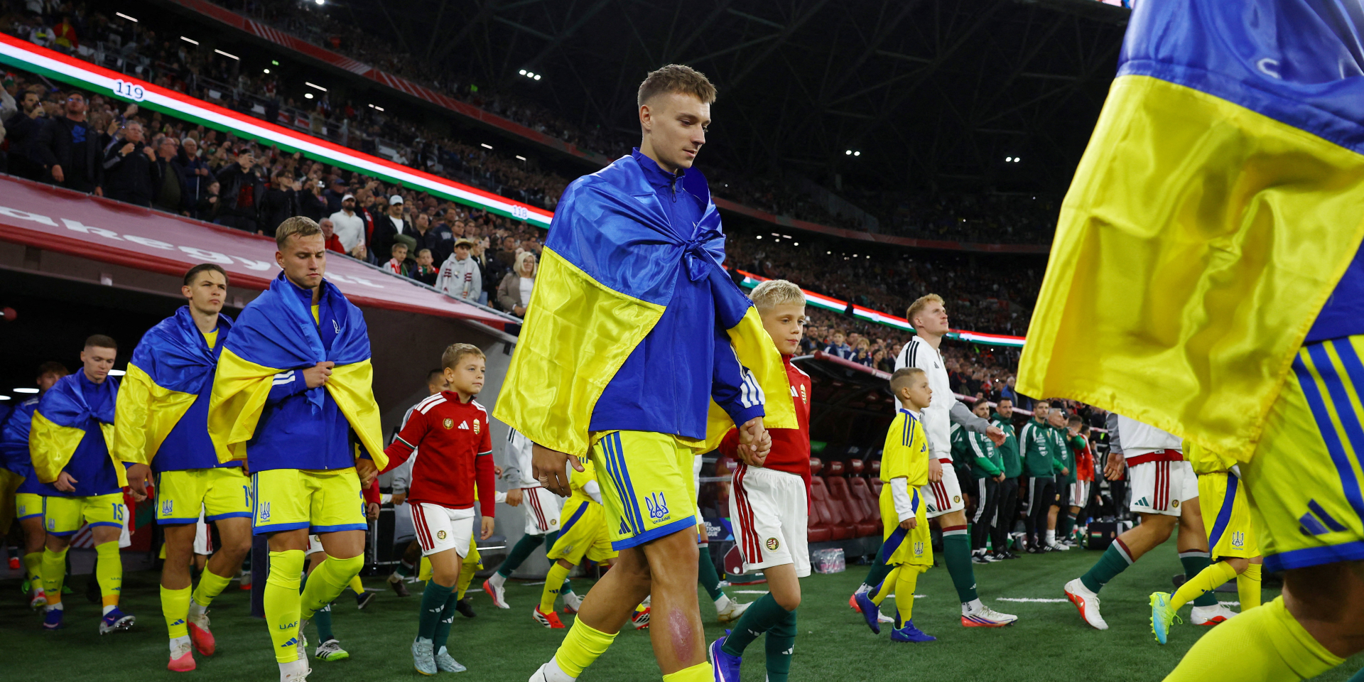 Сборная Украины в Лиге наций (Фото: REUTERS/Bernadett Szabo)