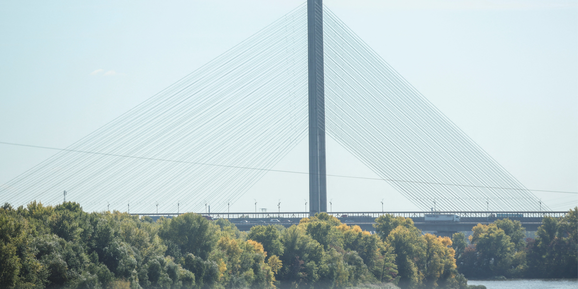 The Southern Bridge in Kyiv is closed in both directions following a Russian attack overnight into Oct. 2, 2026 (Photo: REUTERS/Alina Smutko)