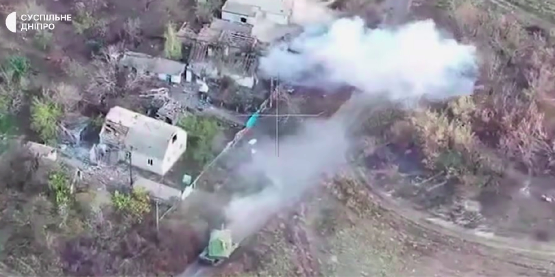 A Ukrainian tank in the Oleksandrivka sector (Photo: A still from a video by Suspilne Dnipro)