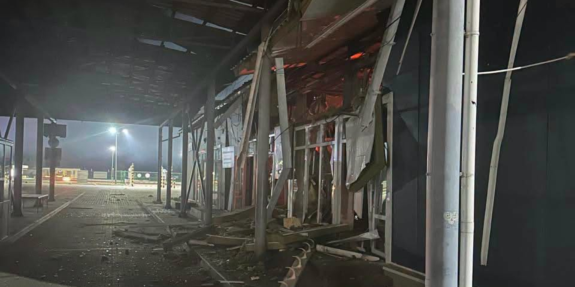 The aftermath of the Russian strike on Orlivka border crossing overnight on Sept. 1 (Photo: Izmail district administration)