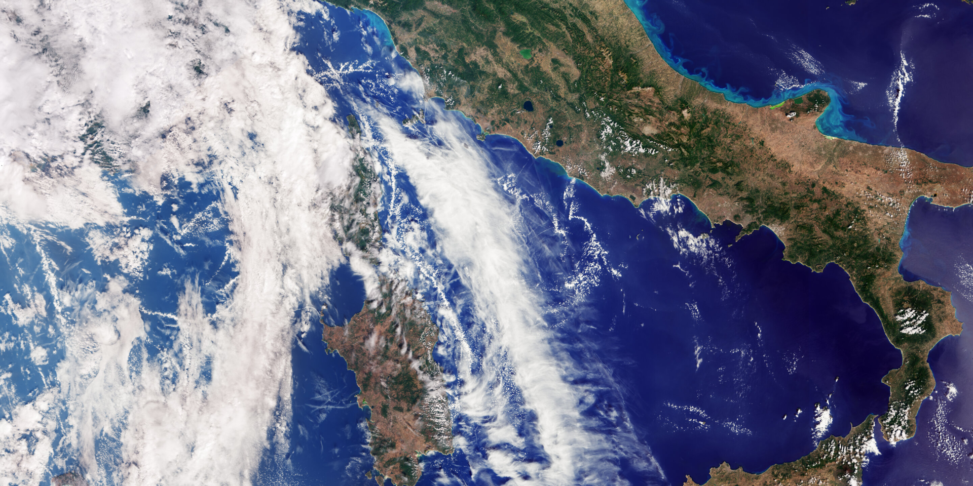 Італія на знімку, отриманому із супутника Sentinel-3C (Фото: Copernicus Sentinel (2026) в обробці ЄКА)