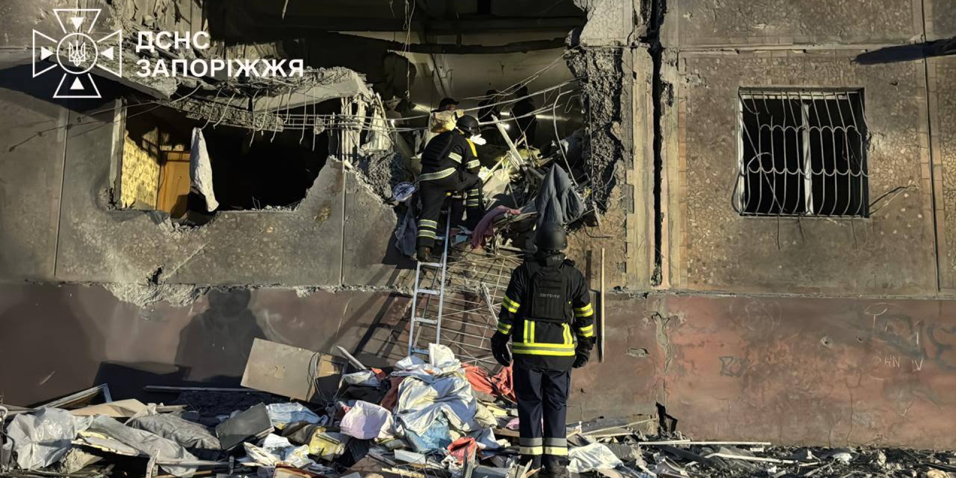The aftermath of the Russian strike on Zaporizhzhya on the morning of October 10 (Photo: SES)