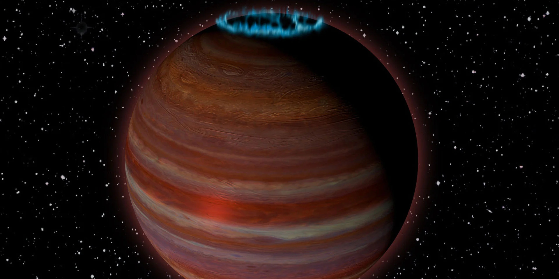 Иллюстрация коричневого карлика SIMP 0136 (Фото: Chuck Carter, NRAO/AUI/NSF)