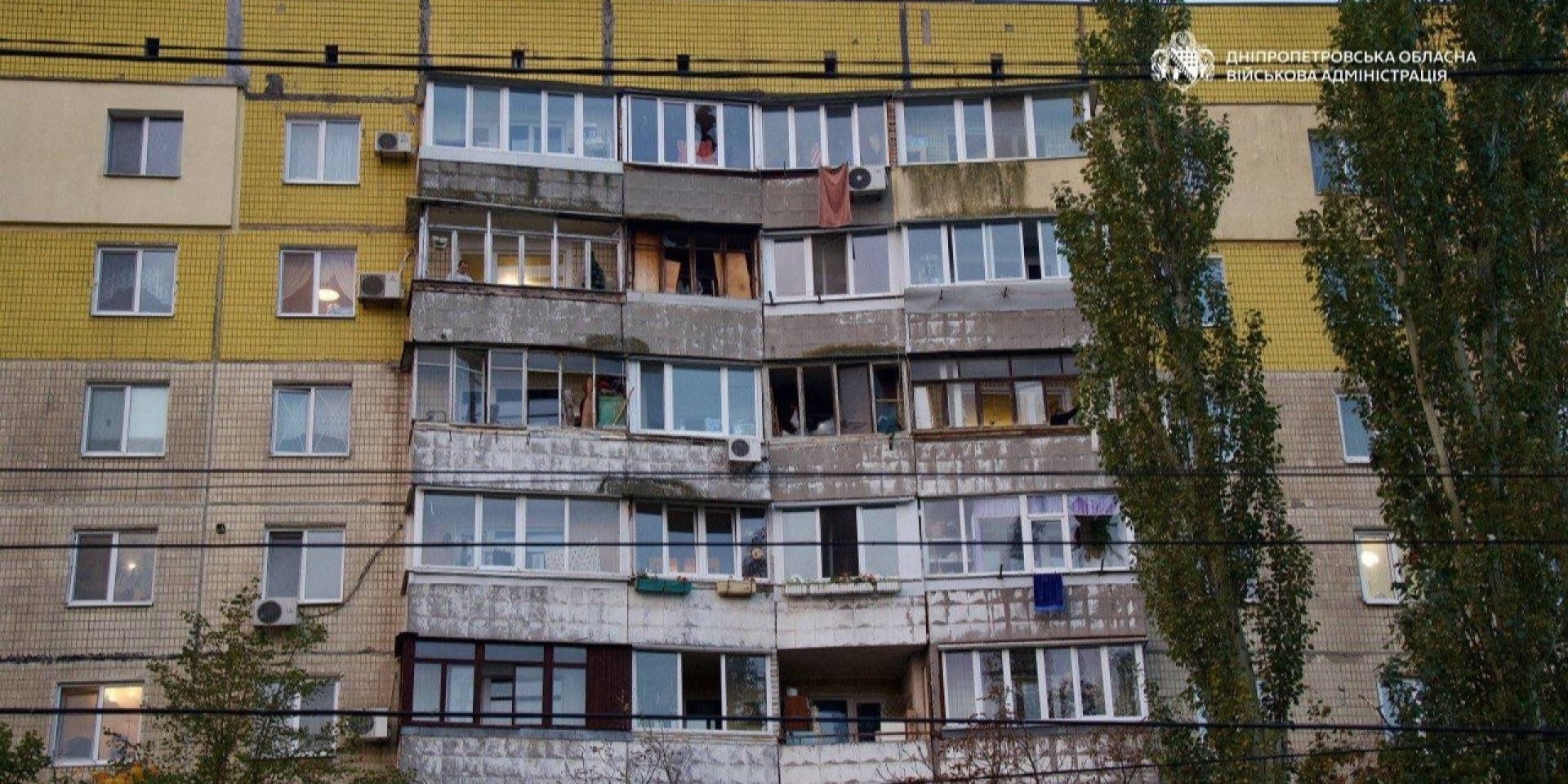 Aftermath of the enemy shelling of Dnipro (Photo: Dnipropetrovsk Regional Military Administration)
