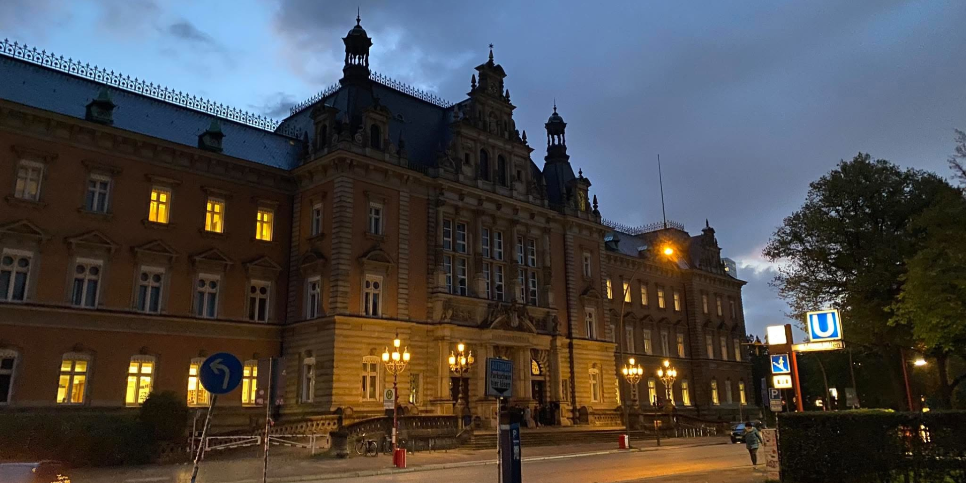 The building of the Higher Regional Court in Hamburg, where the trial of Ukrainian national Serhii Kuznietsov is beginning. (Photo: NV)