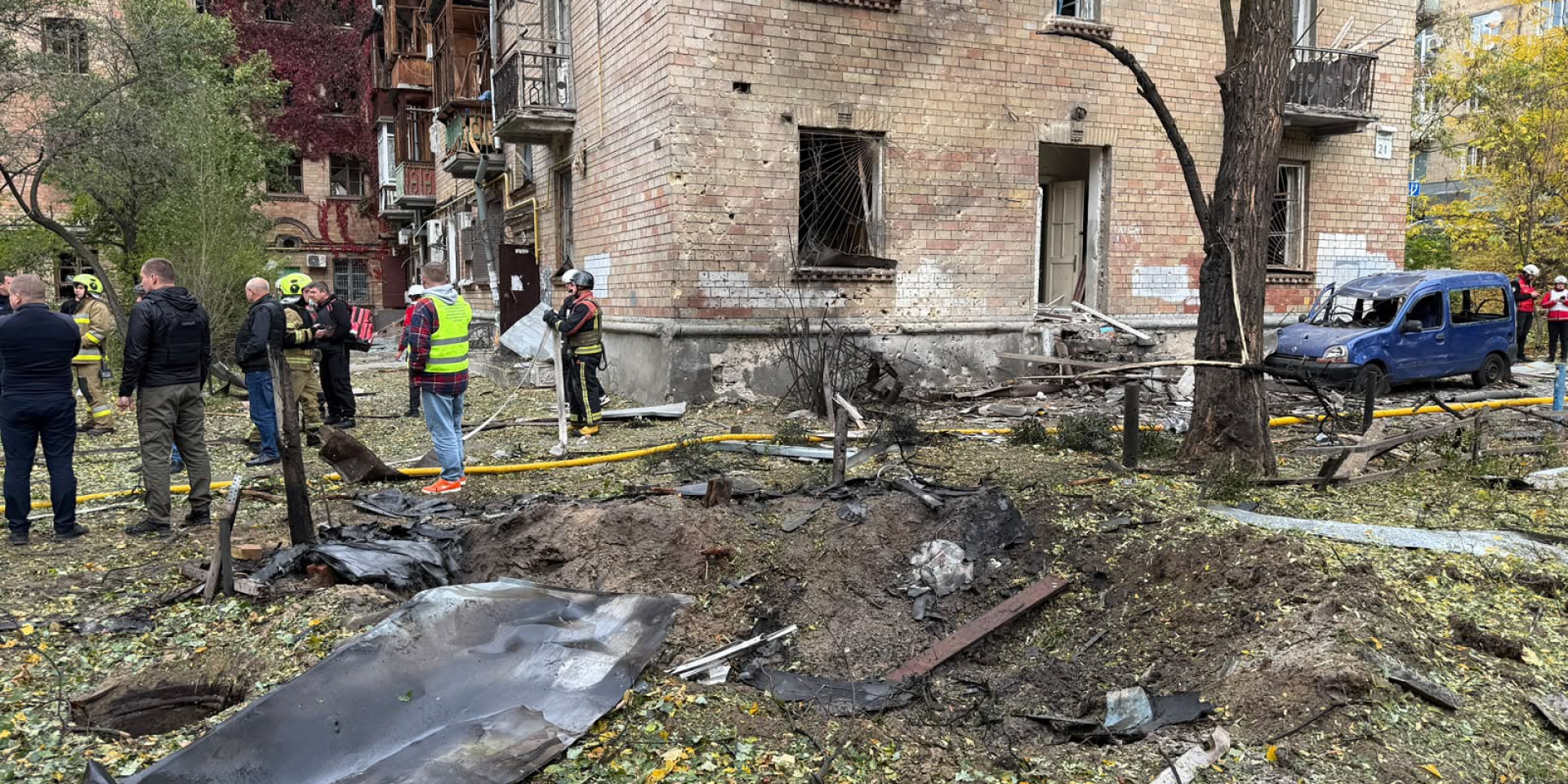 The aftermath of Russian attack on Kyiv, Oct. 15, 2026 (Photo: Kyiv SES)