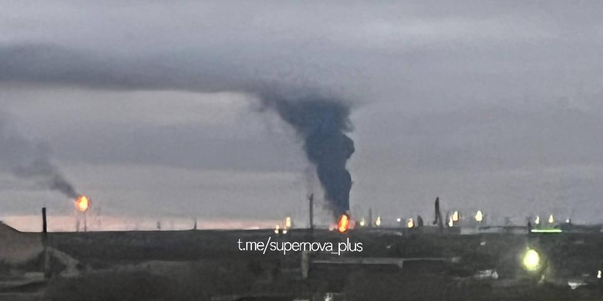 Атаки зазнав об'єкт Газпрому в Ханти-Мансійському окрузі Росії (Фото: Supernova+ / Telagram)