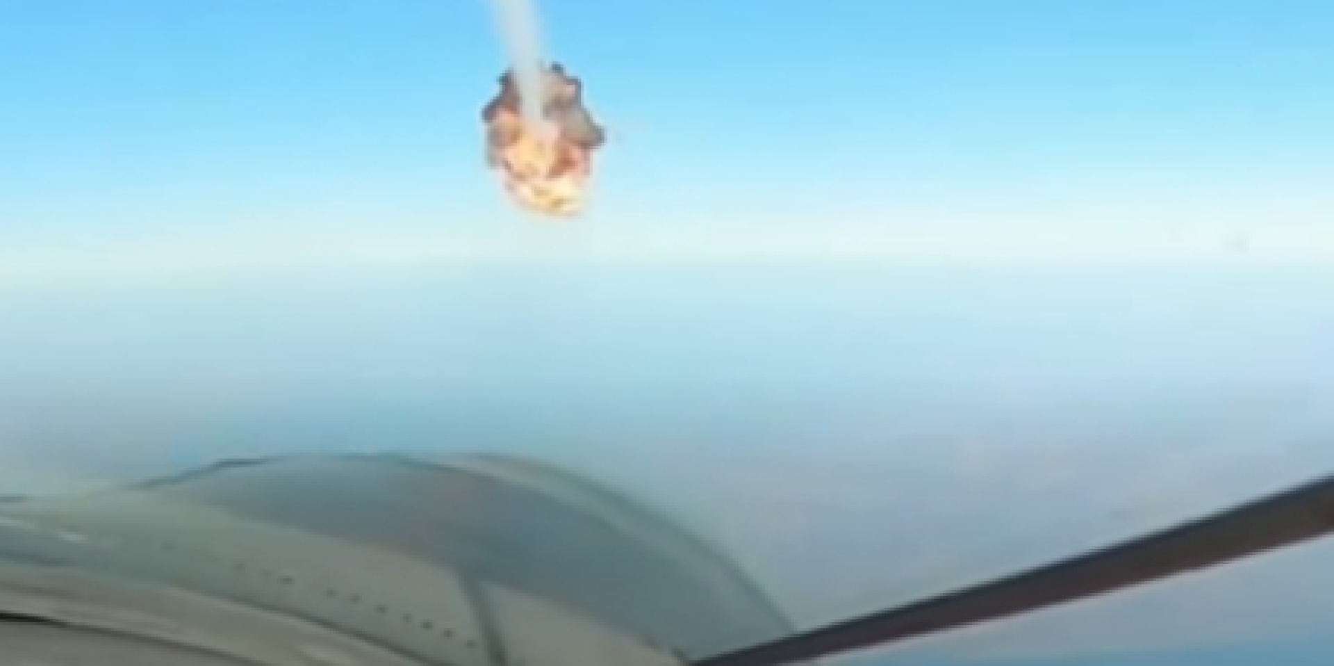 A Ukrainian fighter pilot destroyed a Russian Geran drone (Photo: Screenshot from an Air Force video / Telegram)