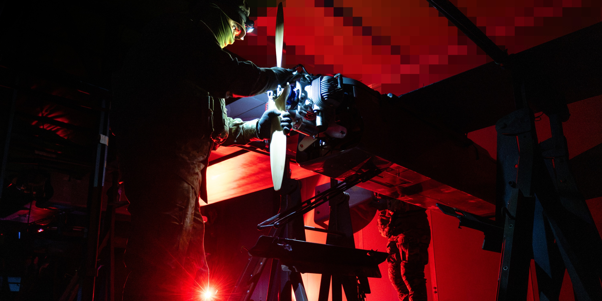 An FP drone is launched from an undisclosed location. (Photo: Serhii Okunev / NV)