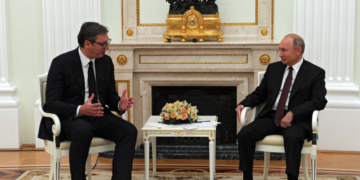 Serbian President Aleksandar Vučić and Russian dictator Vladimir Putin during a meeting in Moscow on June 23, 2020. (Photo: Kremlin Press Service)