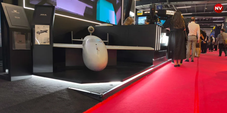 Ukrainian Bars cruise missile, also classified as a rocket-drone hybrid at MSPO 2026 exhibition (Photo: NV)