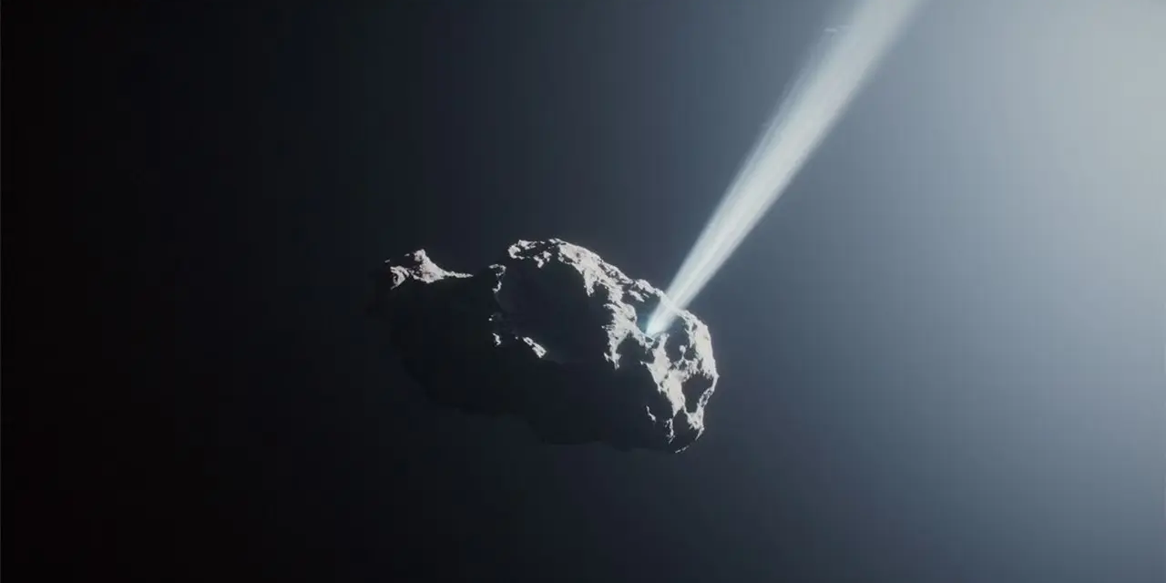 На этой иллюстрации изображена комета 41P (Фото: NASA, ESA, CSA, Ральф Кроуфорд)