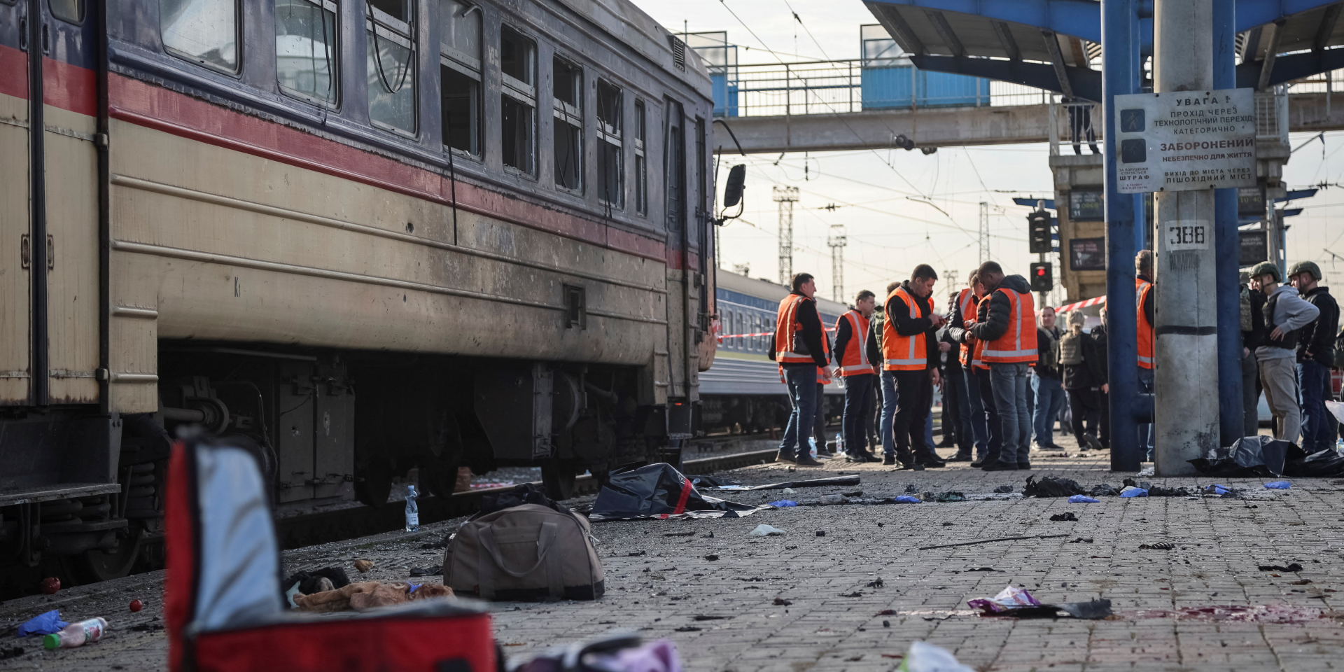 Russian forces attacked a railway station in Dnipro on Oct. 29. (Photo: REUTERS/Stringer)
