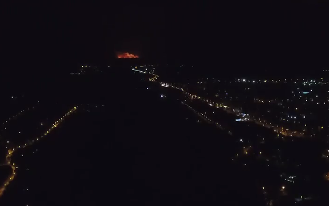 Появилось видео взрывов в Калиновке, снятое с квадрокоптера