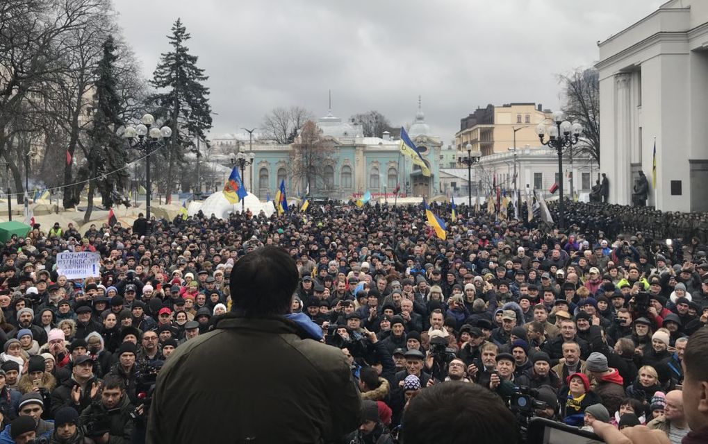 После освобождения Саакашвили пришел к Раде (Фото: Фото: Christopher Miller via Twitter)