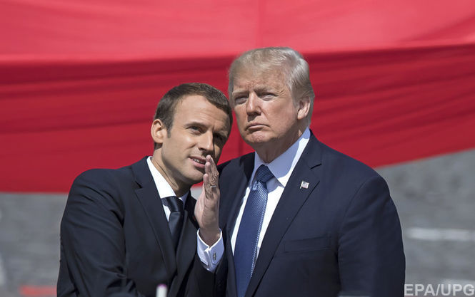 Эмманюэль Макрон и Дональд Трамп