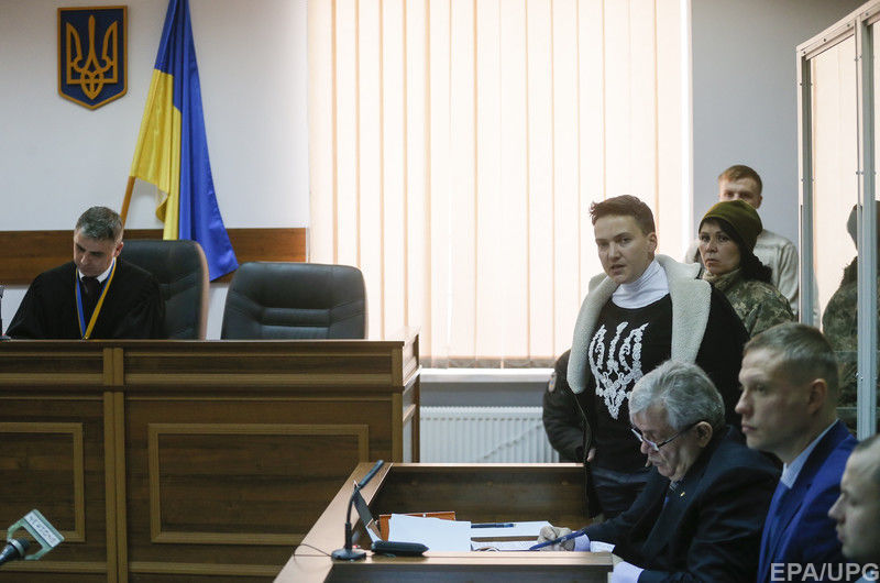  Надежда Савченко в зале суда 23 марта 