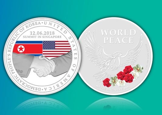 Сингапур выпустил монеты в честь саммита США-КНДР (Фото: Фото: singaporemint.com)