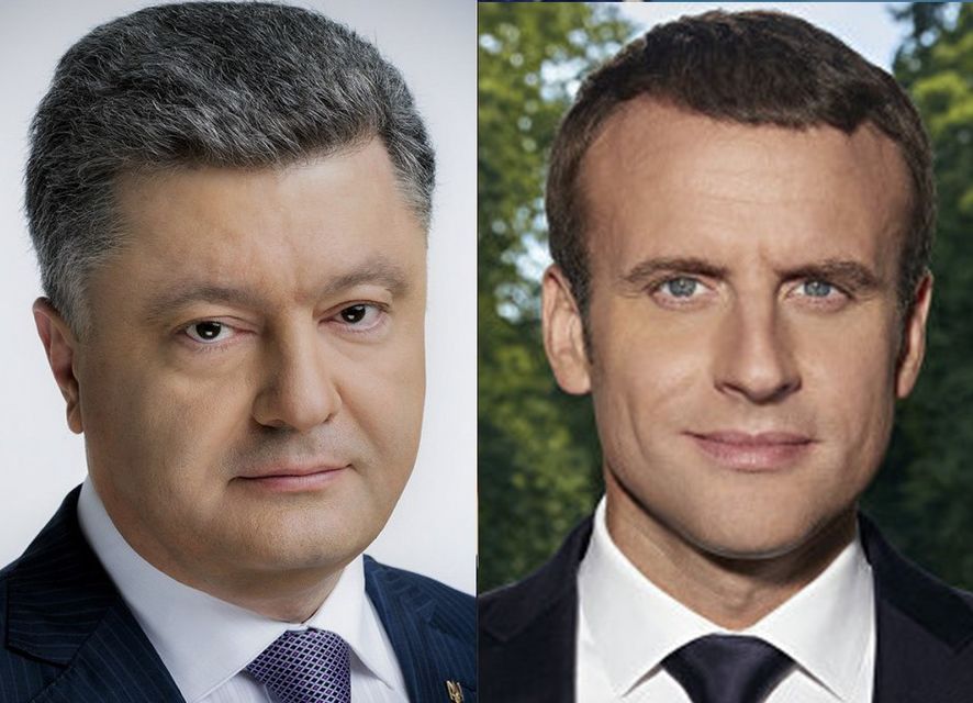  Петр Порошенко и Эммануэль Макрон (Фото:  Коллаж: АП)