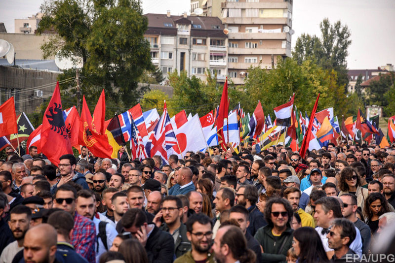 29 вересня у Приштині відбулася велика акція протесту проти спроб розділу Косово