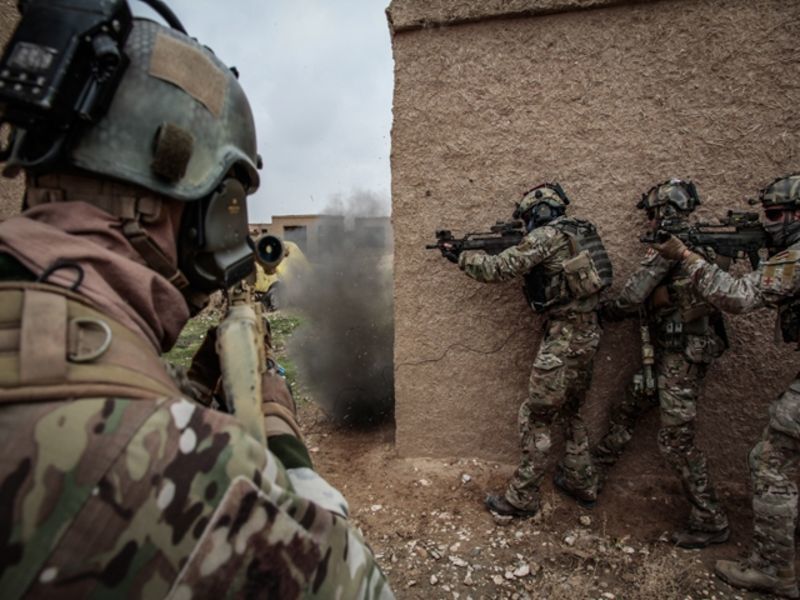 Навчання солдатів армійського спецназу Німеччини Kommando Spezialkräfte або KSK. ЗМІ пишуть, що у змові брали участь в тому числі солдати з цього підрозділу (Фото: Фото: Bundeswehr)