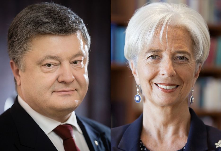 Порошенко и Лагард обсудили введение в 10 областях Украины военного положения (Фото: Фото: Администрация президента)