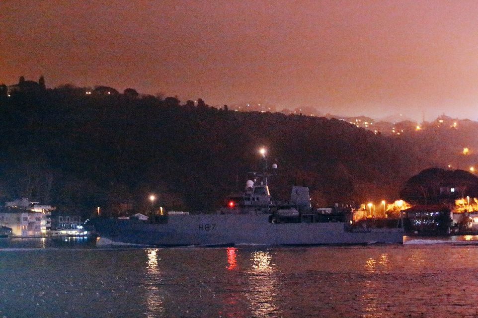 Британский разведывательный корабль HMS Echo вошел в Черное море (Фото: Фото: Yörük Işık/Twitter)