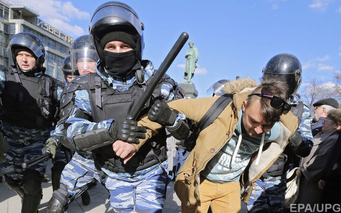 Більшість затриманих у Москві - досить молоді люди