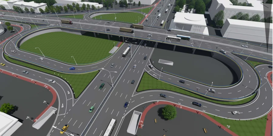 Розв'язка матіме три з'їзди (Фото: Designed by Archjoe / Freepik)